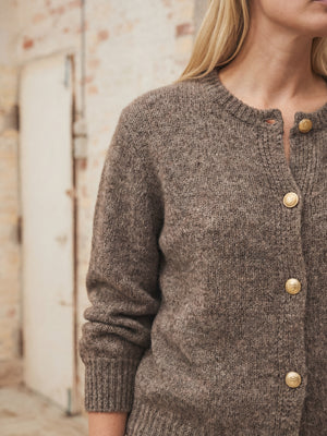 I SAY Joa Knit Cardigan Cardigans 361 Taupe Melange