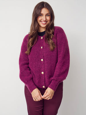 I SAY Joa Knit Cardigan Cardigans 536 Cerise