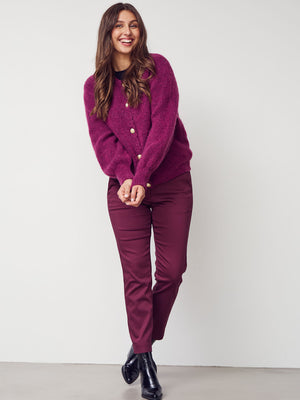 I SAY Joa Knit Cardigan Cardigans 536 Cerise