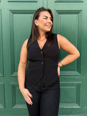 I SAY Josia Waistcoat Vest 900 Black