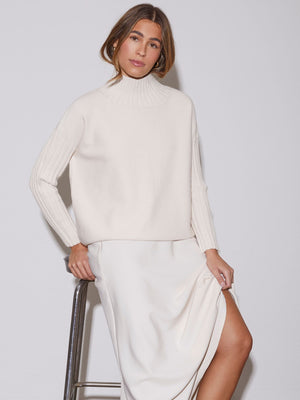 I SAY Kaddy Knit Pullover Knitwear 125 Winter White Melange