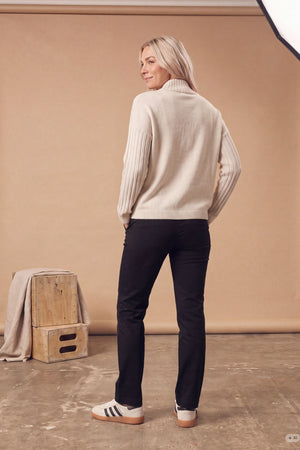 I SAY Kaddy Knit Pullover Knitwear 125 Winter White Melange