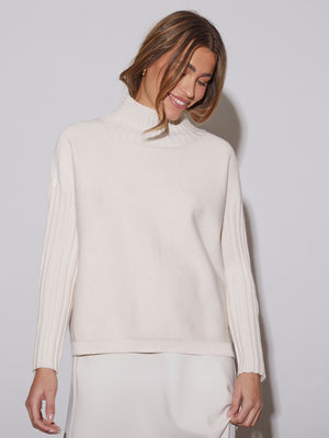 I SAY Kaddy Knit Pullover Knitwear 125 Winter White Melange