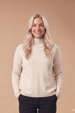 I SAY Kaddy Knit Pullover Knitwear 125 Winter White Melange