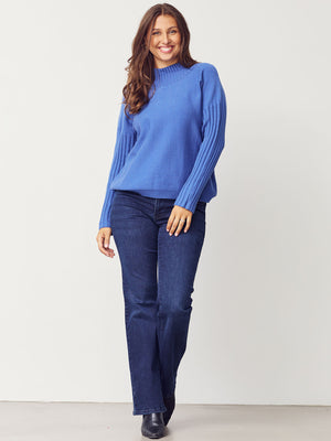 I SAY Kaddy Knit Pullover Knitwear 602 Blue