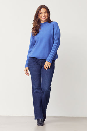 I SAY Kaddy Knit Pullover Knitwear 602 Blue