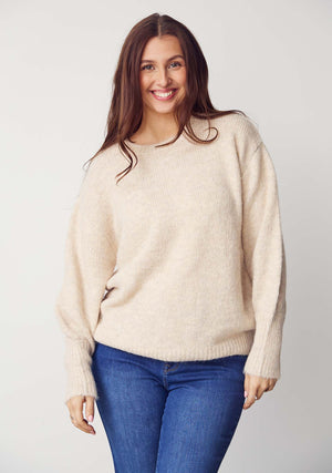 I SAY Kaho Knit Pullover Knitwear 111 Sand Melange