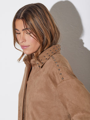 I SAY Kaja Shirt Jacket Jackets 930 Potato