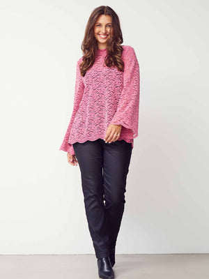 I SAY Kamille Lace Blouse Blouses 536 Cerise
