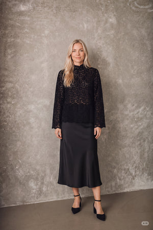 I SAY Kamille Lace Blouse Blouses 900 Black