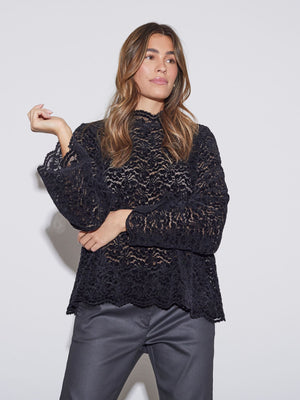 I SAY Kamille Lace Blouse Blouses 900 Black