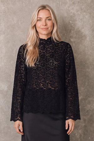 I SAY Kamille Lace Blouse Blouses 900 Black