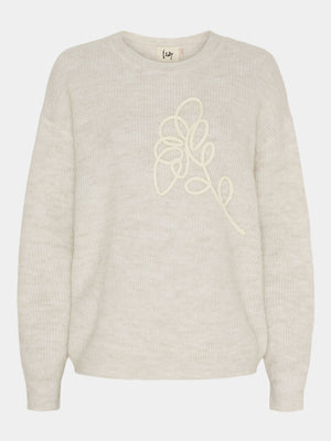I SAY Kamo Knit Pullover Knitwear 101 Broken White
