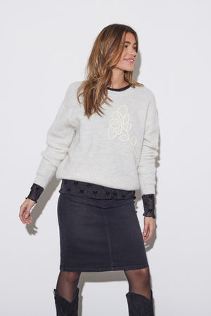 I SAY Kamo Knit Pullover Knitwear 101 Broken White
