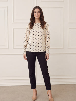 I SAY Kleo Blouse Blouses N63 Cream w/Dots