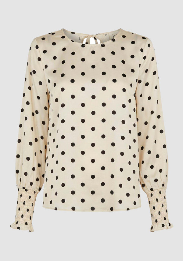 I SAY Kleo Blouse Blouses N63 Cream w/Dots