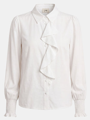 I SAY Konnie Flounce Shirt Shirts 101 Broken White