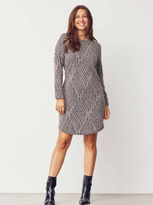 I SAY Krista Dress Dresses N08 Jaquard Melange