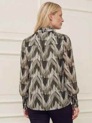I SAY Kuna Blouse Blouses N11 Khaki ZigZag