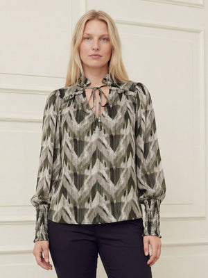 I SAY Kuna Blouse Blouses N11 Khaki ZigZag
