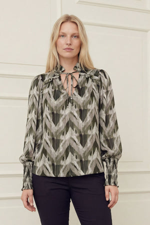 I SAY Kuna Blouse Blouses N11 Khaki ZigZag