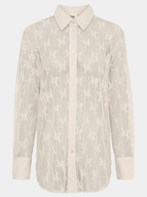 I SAY Laika Lace Shirt Shirts 112 Sand