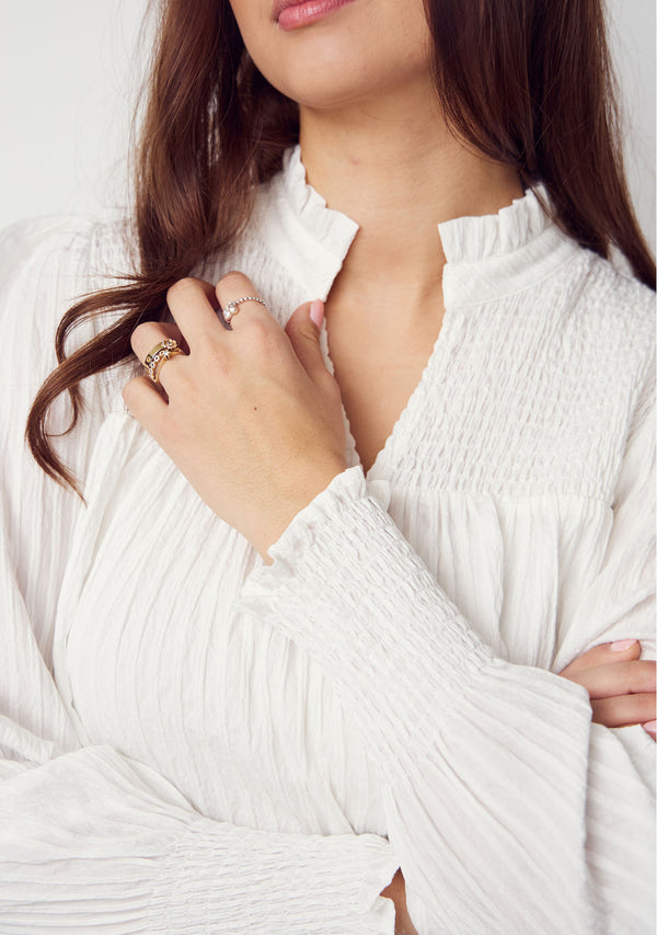 I SAY Lea Blouse Blouses 101 Broken White