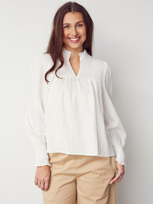I SAY Lea Blouse Blouses 101 Broken White