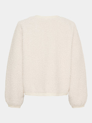 I SAY Leone Jacket Knitwear 101 Broken White