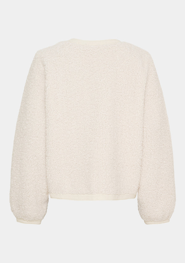 I SAY Leone Jacket Knitwear 101 Broken White