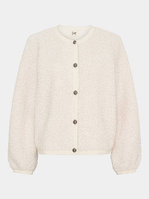 I SAY Leone Jacket Knitwear 101 Broken White