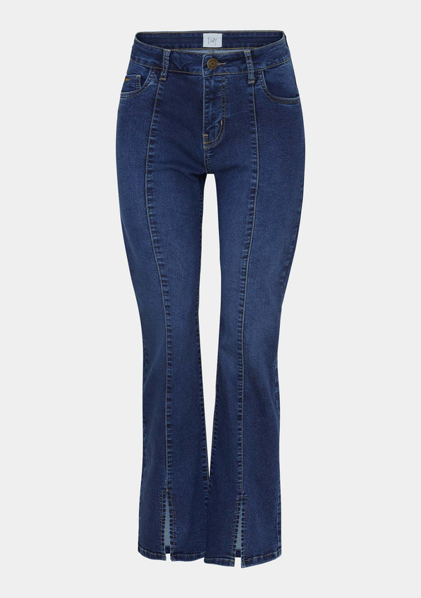 I SAY Lido Split Jeans Pants 633 Basic Denim Wash