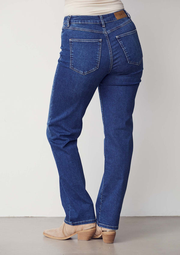 I SAY Lido Straight Long Jeans Pants 633 Basic Denim Wash