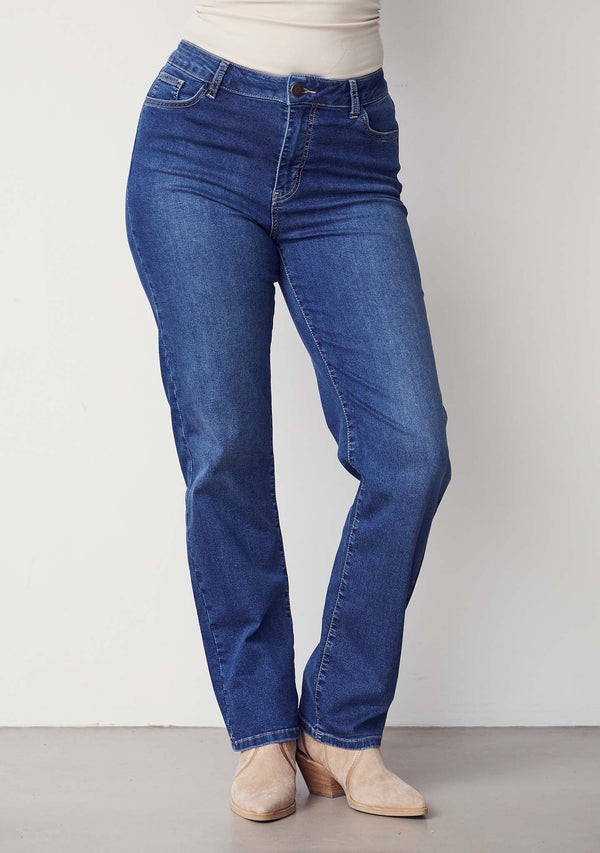 I SAY Lido Straight Long Jeans Pants 633 Basic Denim Wash