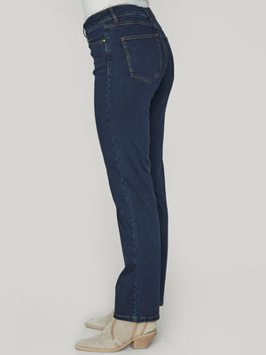 I SAY Lido Straight Long Jeans Pants 693 Denim Blue Unwashed