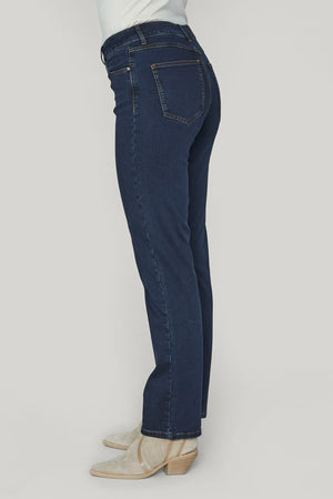 I SAY Lido Straight Long Jeans Pants 693 Denim Blue Unwashed