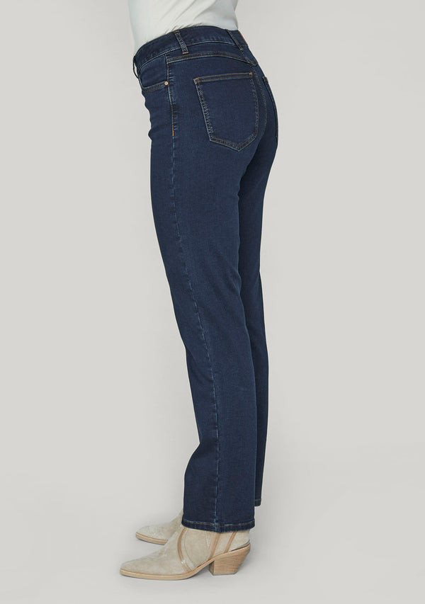 I SAY Lido Straight Long Jeans Pants 693 Denim Blue Unwashed