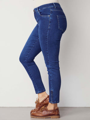 I SAY Lido Zip Jeans Pants 633 Basic Denim Wash