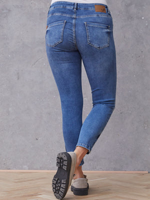 I SAY Lido Zip Jeans Pants 679 Light Blue Denim