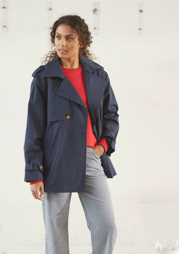 I SAY Lili Trenchcoat Outerwear 640 Navy