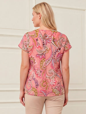 I SAY Lotta Top Tops N14 Rose Paisley