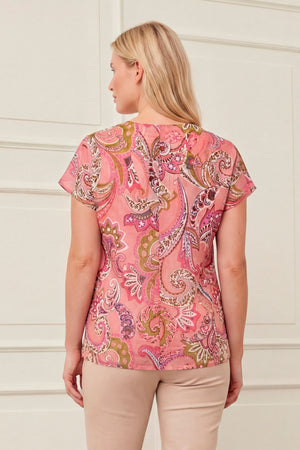 I SAY Lotta Top Tops N14 Rose Paisley