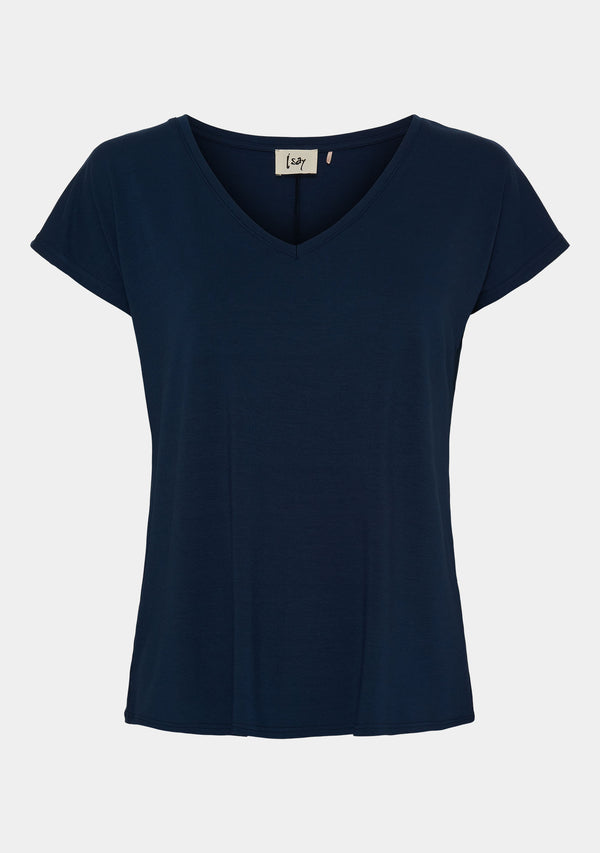 I SAY Louis V-Neck T-Shirt T-Shirts 640 Navy