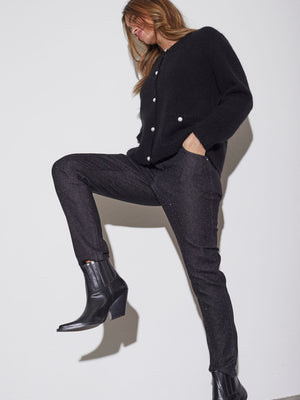 I SAY Lucca Shine Jeans Pants 917 Black Wash