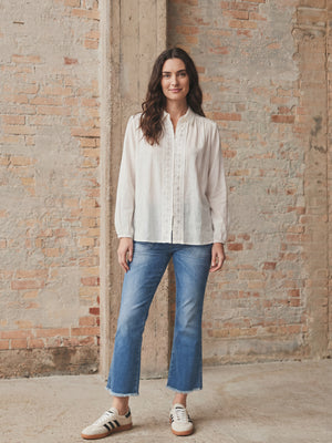 I SAY Lykke Colar Shirt Shirts 101 Broken White