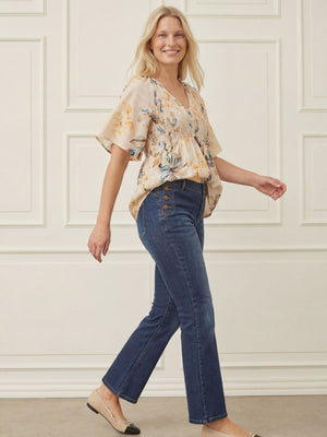 I SAY Margo Printed Blouse Blouses A55 Summer Flower