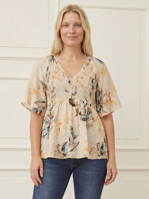 I SAY Margo Printed Blouse Blouses A55 Summer Flower
