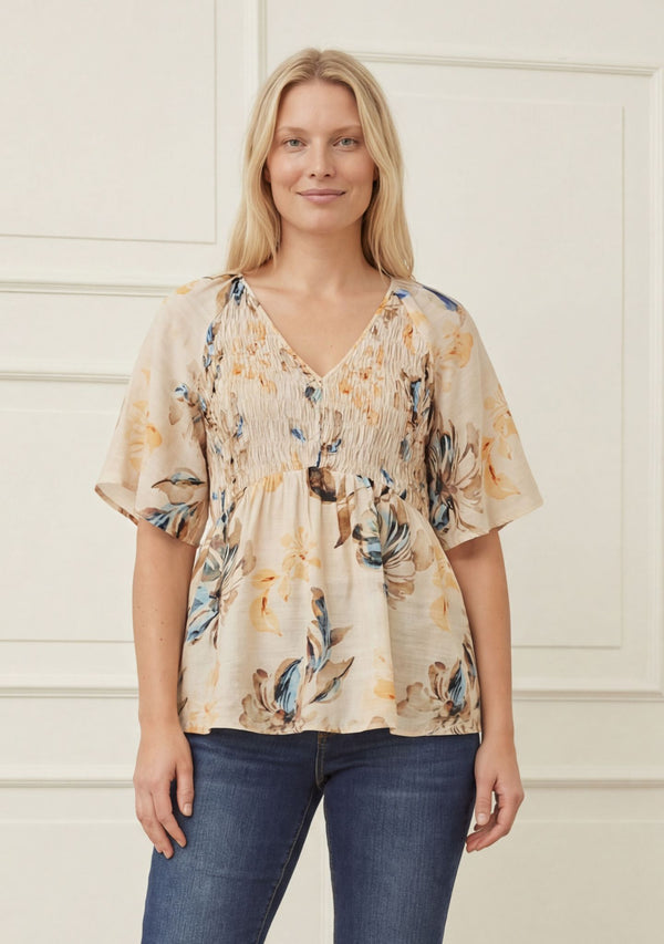 I SAY Margo Printed Blouse Blouses A55 Summer Flower
