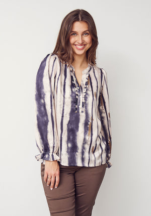 I SAY Melba Flounce Blouse Blouses L32 Earth Tones