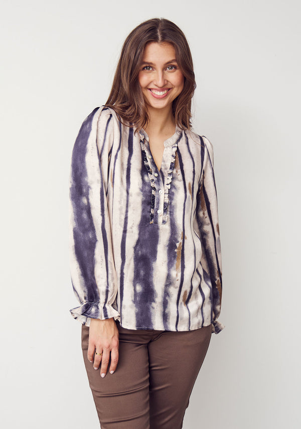 I SAY Melba Flounce Blouse Blouses L32 Earth Tones